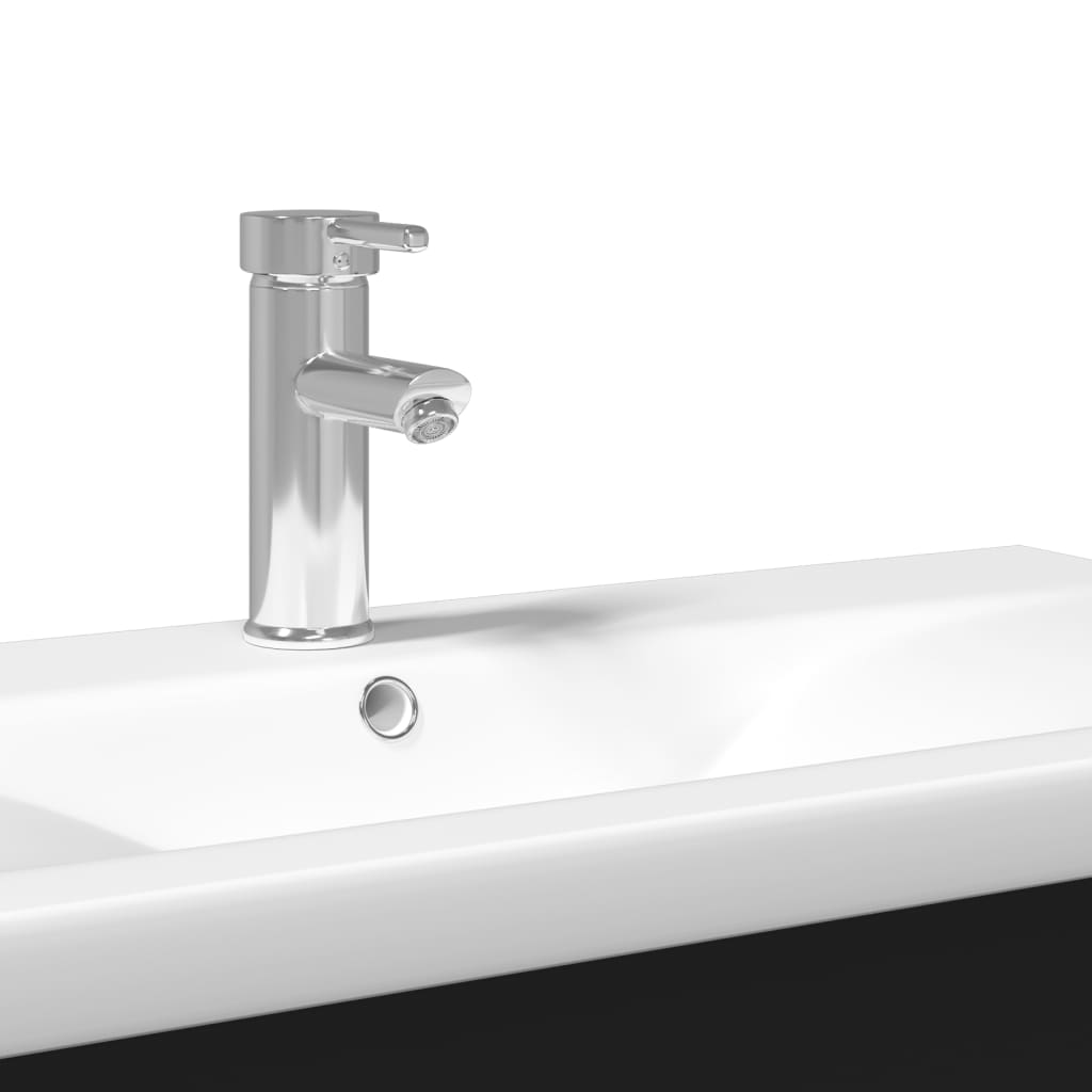 Mobile da Bagno con Lavabo Integrato Nero 3278777