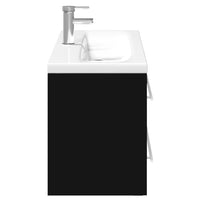 Mobile da Bagno con Lavabo Integrato Nero 3278795