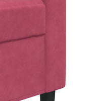 Poltrona Rosso Vino 60 cm Velluto 4007608