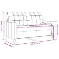 Divano a 2 Posti Grigio Chiaro 120 cm in Velluto 4007614