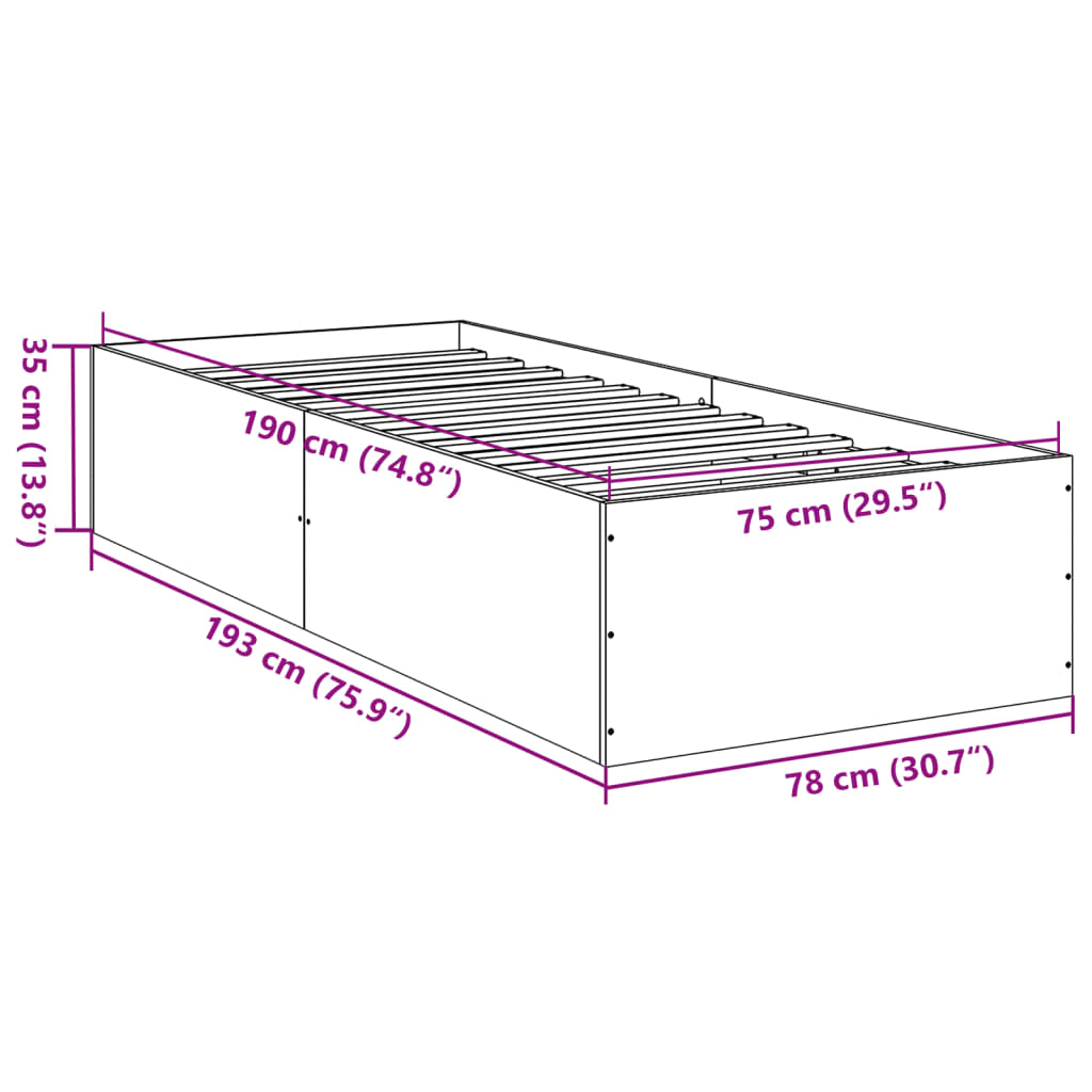 Giroletto Grigio Cemento 75x190 cm in Legno Multistrato 841989