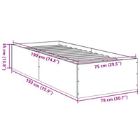 Giroletto Grigio Sonoma 75x190 cm in Legno Multistrato 841991