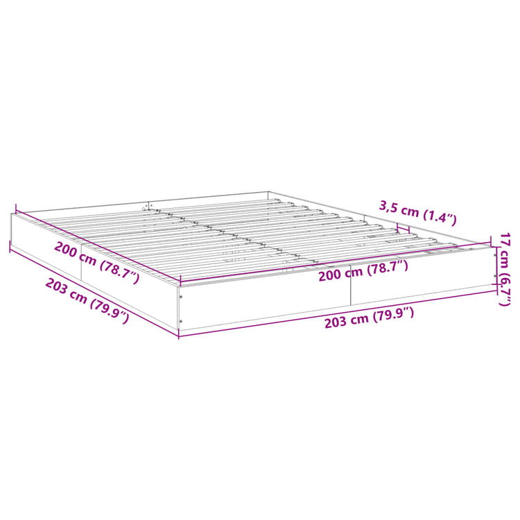 Giroletto Bianco 200x200 cm in Legno Multistrato 841993