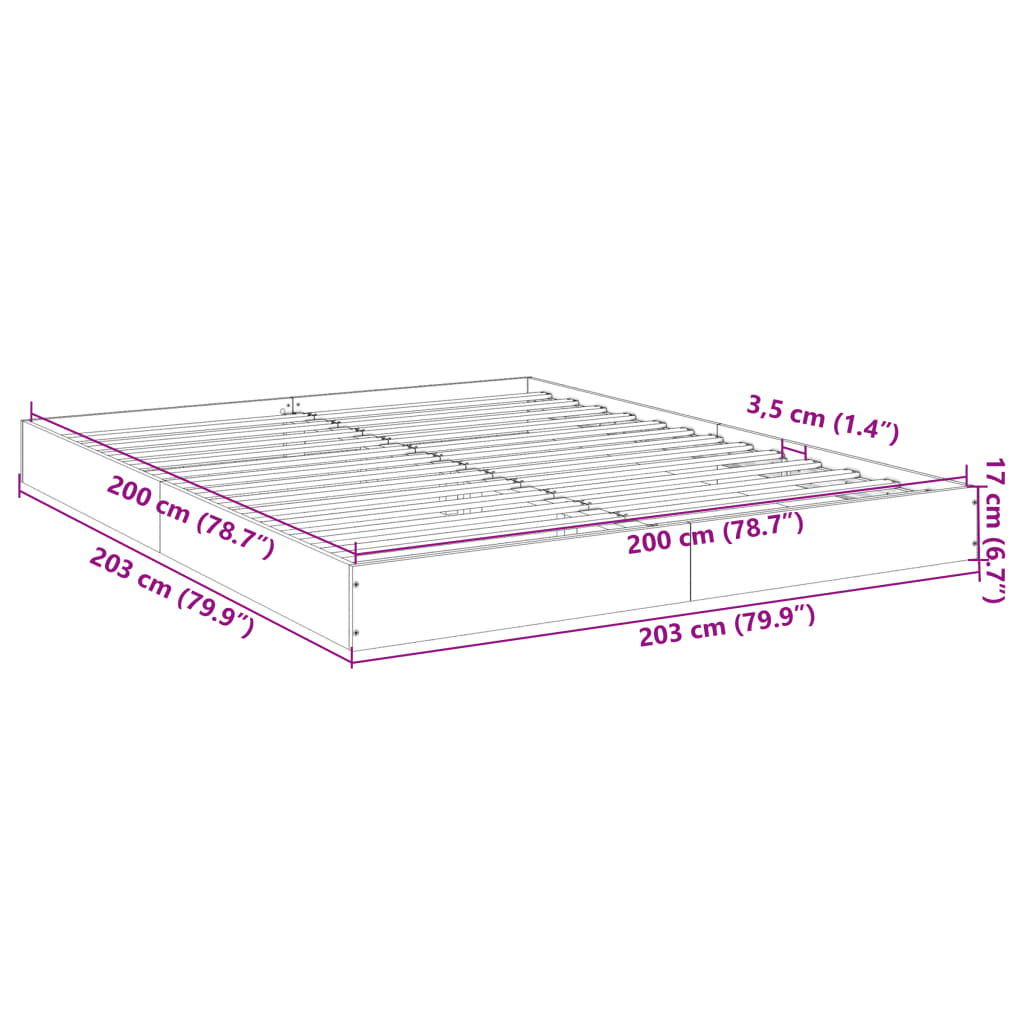 Giroletto Nero 200x200 cm in Legno Multistrato 841994