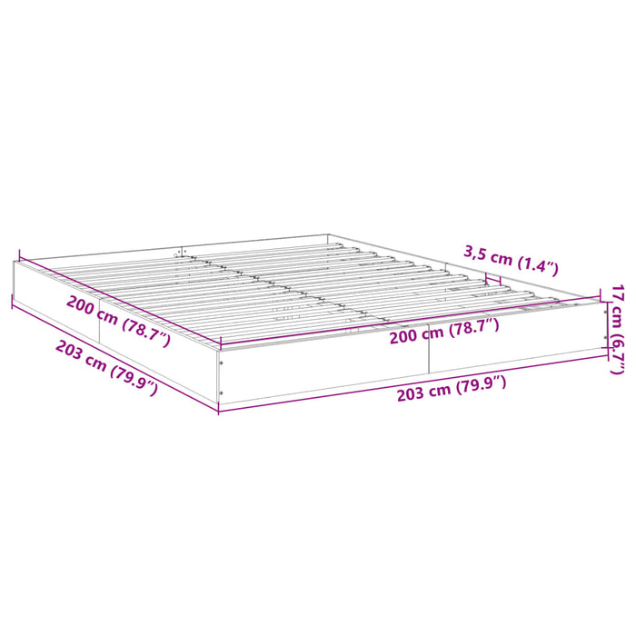 Giroletto Nero 200x200 cm in Legno Multistrato 841994