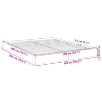 Giroletto Grigio Sonoma 200x200 cm in Legno Multistrato 841998