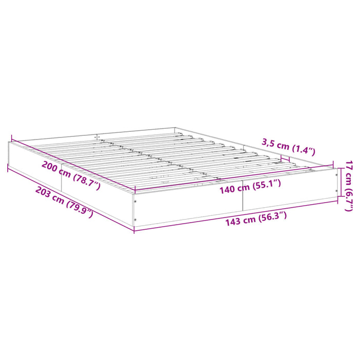 Giroletto Grigio Sonoma 140x200 cm in Legno Multistrato 842026