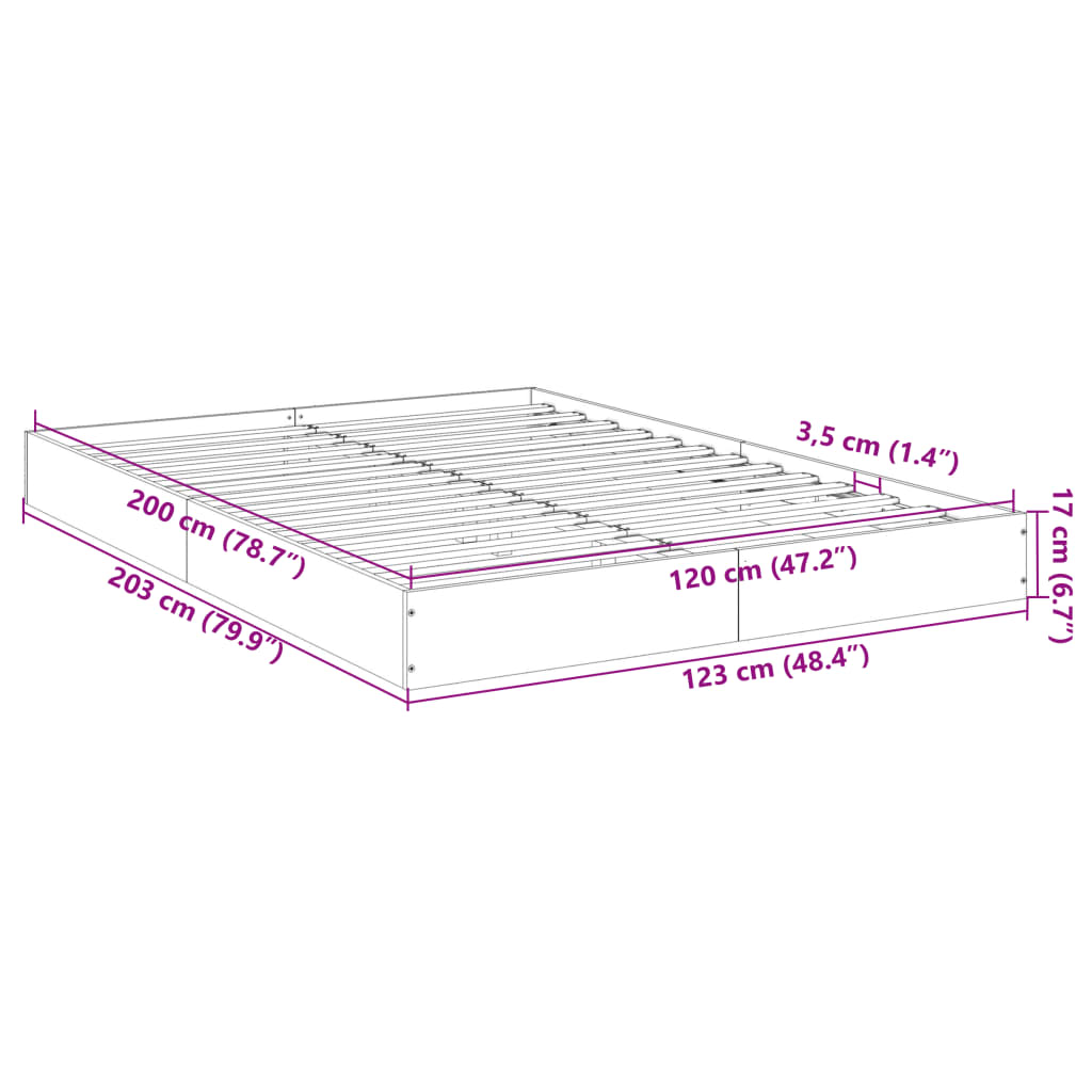 Giroletto Bianco 120x200 cm in Legno Multistrato 842028