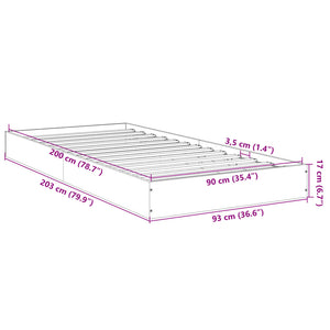 Giroletto Grigio Cemento 90x200 cm in Legno Multistrato 842066