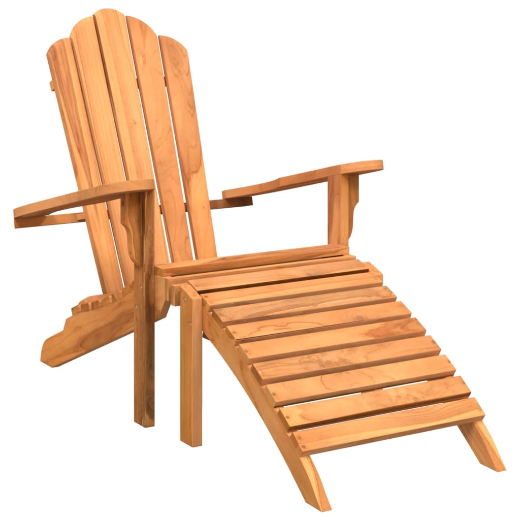 Sedia Giardino Adirondack con Poggiapiedi Legno Massello Teak 4008080