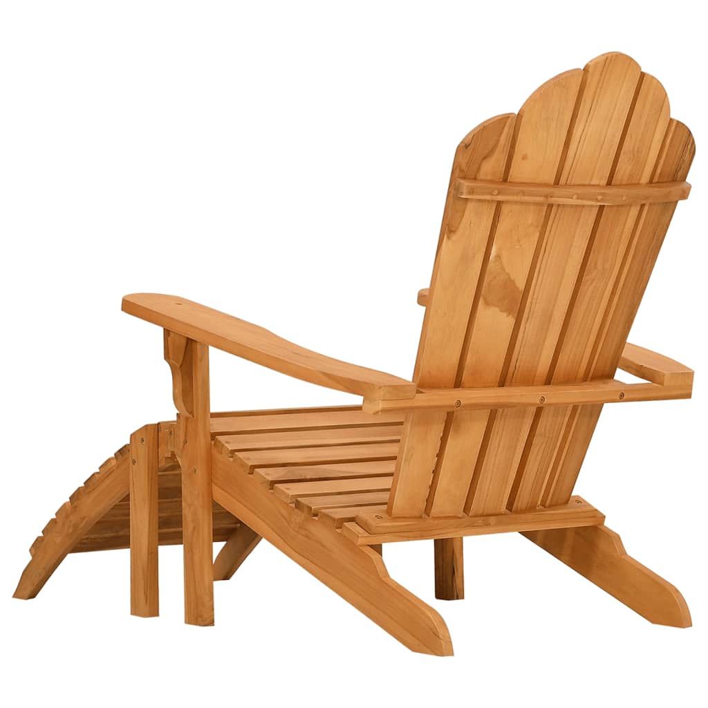 Sedia Giardino Adirondack con Poggiapiedi Legno Massello Teak 4008080