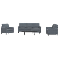 Set di Divani 4 pz con Cuscini Grigio Scuro in Velluto 3278362