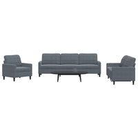 Set di Divani 4 pz con Cuscini Grigio Scuro in Velluto 3278442