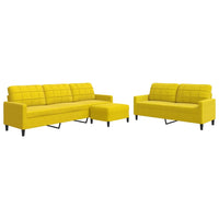 Set di Divani 3 pz con Cuscini giallo in Velluto 3278487