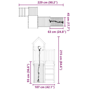 Set da Gioco da Esterno in Legno Massello di Pino 3278965