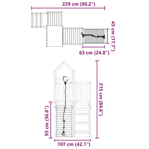 Set da Gioco da Esterno in Legno di Pino Impregnato 3278967