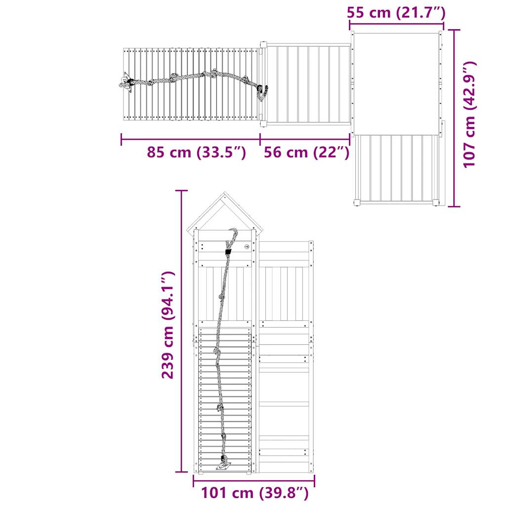 Set da Gioco da Esterno in Legno Massello di Douglas 3278990