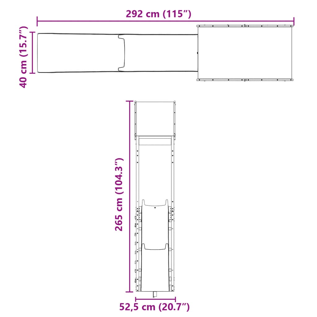 Set da Gioco da Esterno in Legno Massello di Pino 3279043