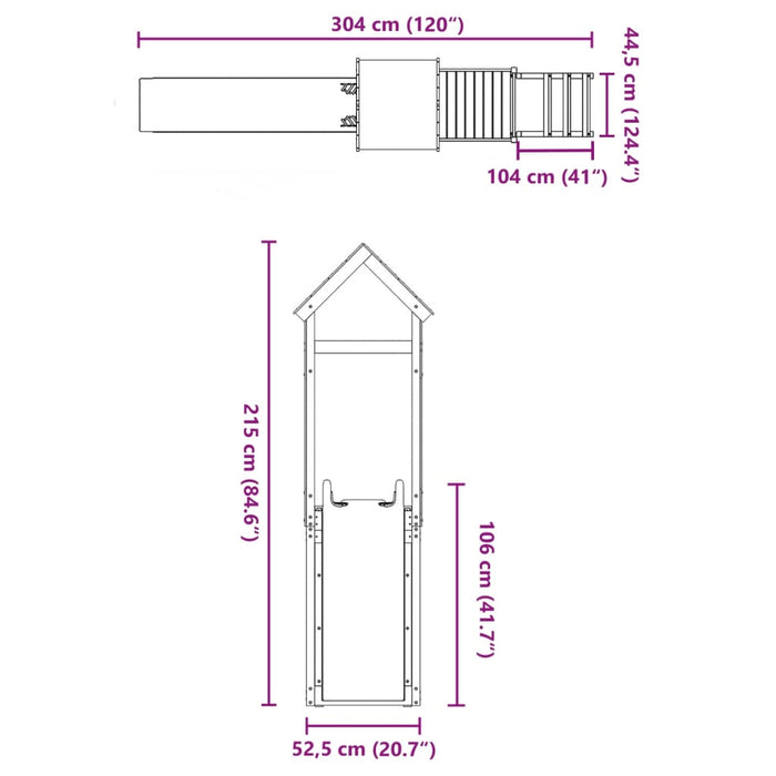 Set da Gioco da Esterno in Legno Massello di Douglas 3279065