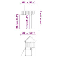 Set da Gioco da Esterno in Legno Massello di Pino 3279202