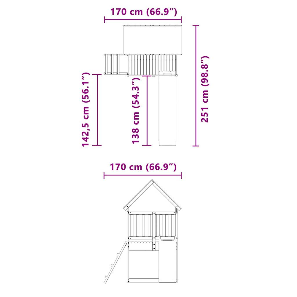 Set da Gioco da Esterno in Legno Massello di Douglas 3279203