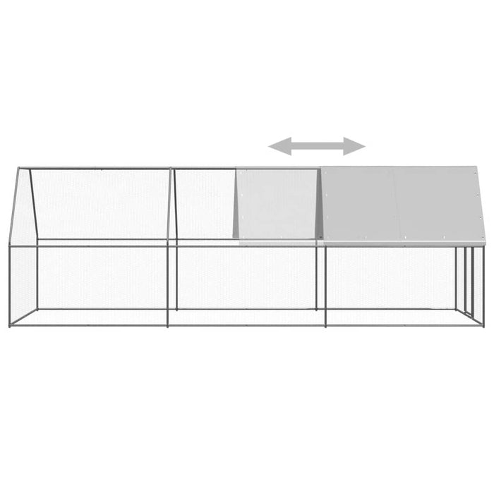 Gabbia per Polli 2x6x2 m in Acciaio Zincato 3278804