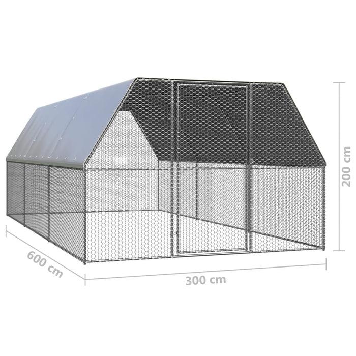 Gabbia per Polli 3x6x2 m in Acciaio Zincato 3278809