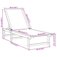 Lettini Prendisole 2 pz Blu Legno Massello Acacia e Textilene 3279250