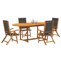 Set Pranzo da Giardino 5pz Legno Massello di Acacia e Textilene 3279258