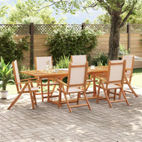 Set Pranzo da Giardino 7pz Legno Massello di Acacia e Textilene 3279278