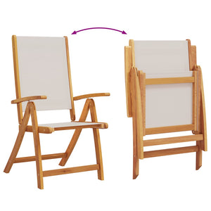 Set Pranzo da Giardino 7pz Legno Massello di Acacia e Textilene 3279295