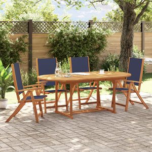 Set Pranzo da Giardino 5pz Legno Massello di Acacia e Textilene 3279300