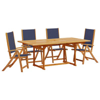 Set Pranzo da Giardino 5pz Legno Massello di Acacia e Textilene 3279302