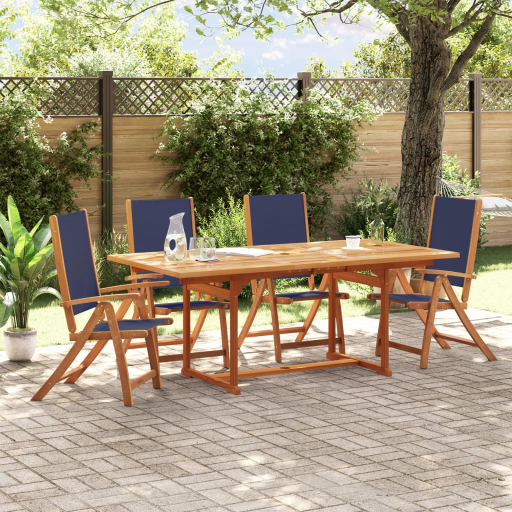 Set Pranzo da Giardino 5pz Legno Massello di Acacia e Textilene 3279302