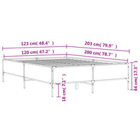 Giroletto Rovere Fumo 120x200 cm in Legno Multistrato Metallo 3279804