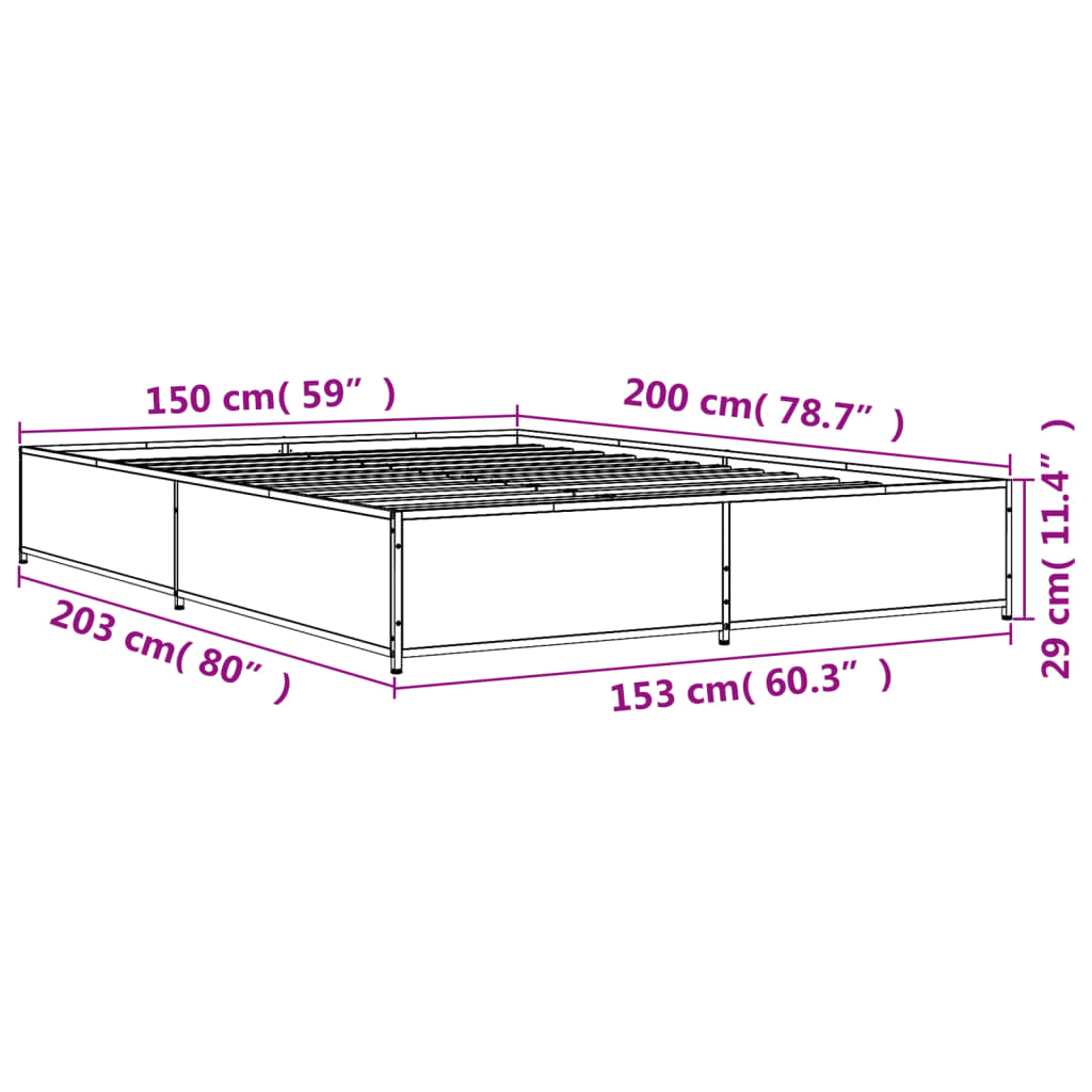 Giroletto Rovere Fumo 150x200 cm in Legno Multistrato Metallo 3279839