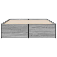 Giroletto Grigio Sonoma 160x200 cm in Legno Multistrato Metallo 3279880