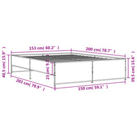 Giroletto Rovere Fumo 150x200 cm in Legno Multistrato Metallo 3279884