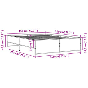 Giroletto Rovere Fumo 150x200 cm in Legno Multistrato Metallo 3279884