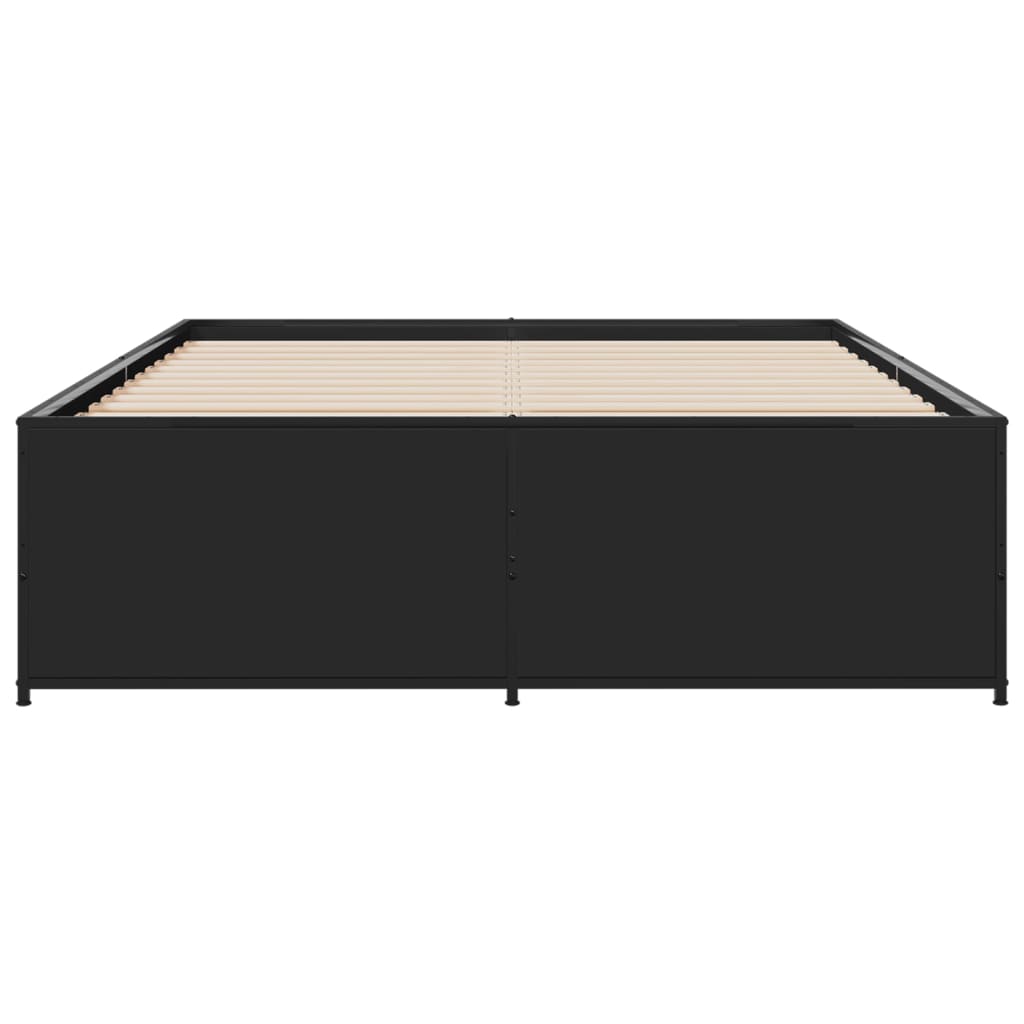 Giroletto Nero 120x190 cm in Legno Multistrato e Metallo 3279907