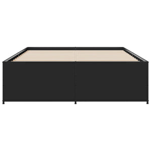 Giroletto Nero 120x190 cm in Legno Multistrato e Metallo 3279907