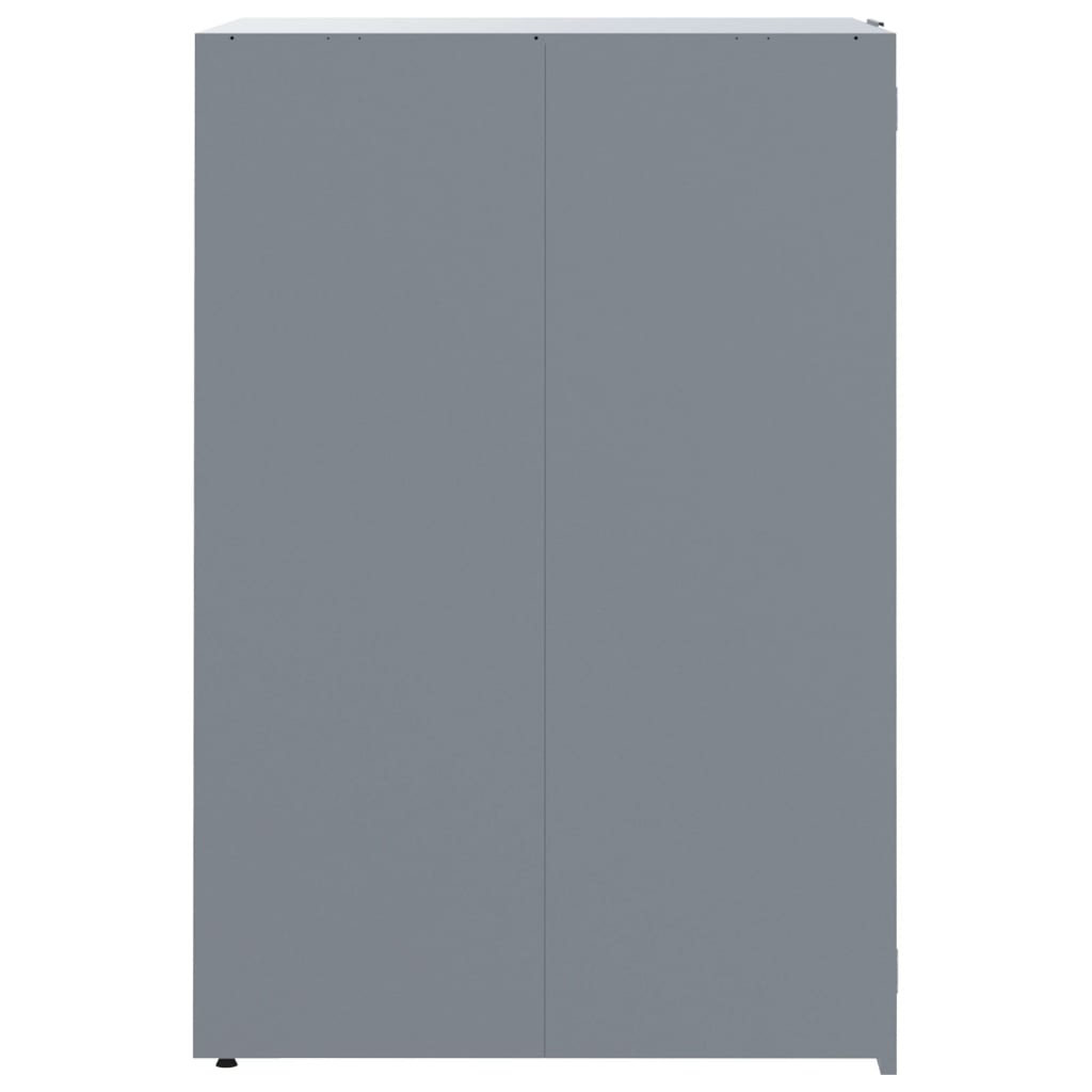 Copribidone con Ruote per 3 Bidoni Grigio 207x79x117cm Acciaio 3279988