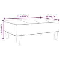 Poggiapiedi Grigio Scuro 77x55x31 cm in Tessuto 4007363