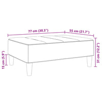 Poggiapiedi Grigio Chiaro 77x55x31 cm in Tessuto 4007389