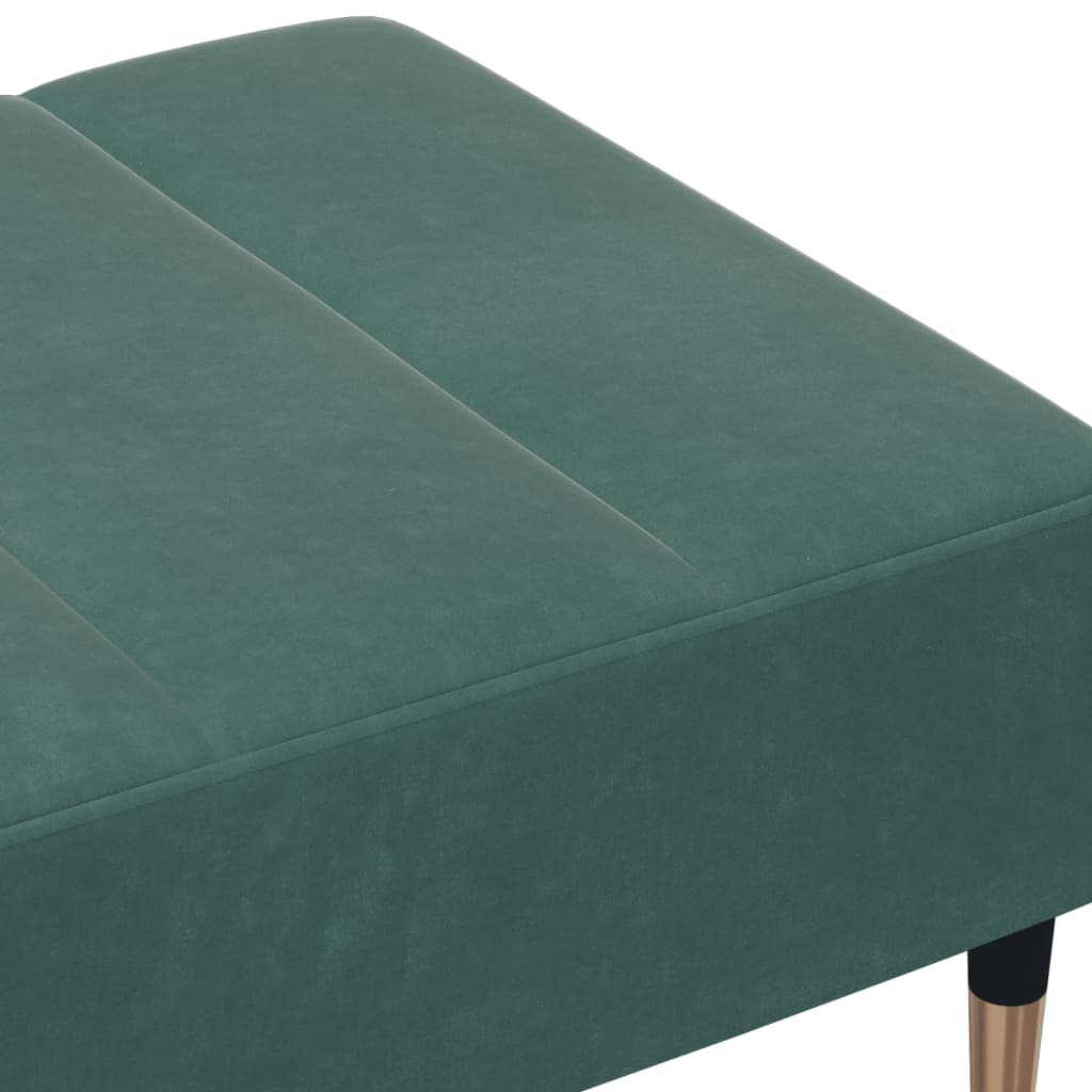 Poggiapiedi Verde Scuro 77x55x31 cm in Velluto 4007395