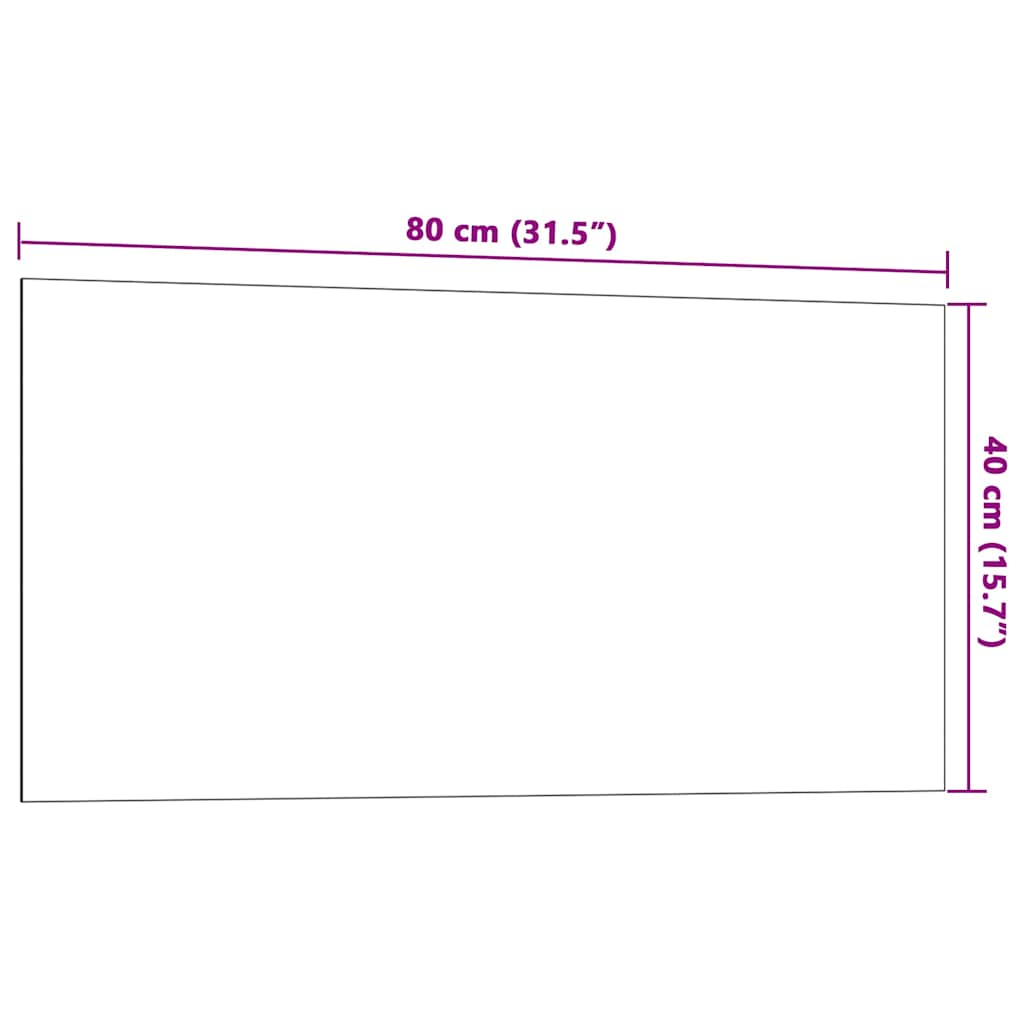 Lavagna Magnetica a Parete Nera 80x40 cm Vetro Temperato 4008609