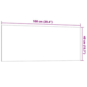 Lavagna Magnetica a Parete Nera 100x40 cm Vetro Temperato 4008610