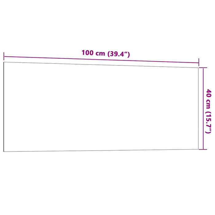 Lavagna Magnetica a Parete Nera 100x40 cm Vetro Temperato 4008610