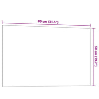 Lavagna Magnetica a Parete Nera 80x50 cm Vetro Temperato 4008614