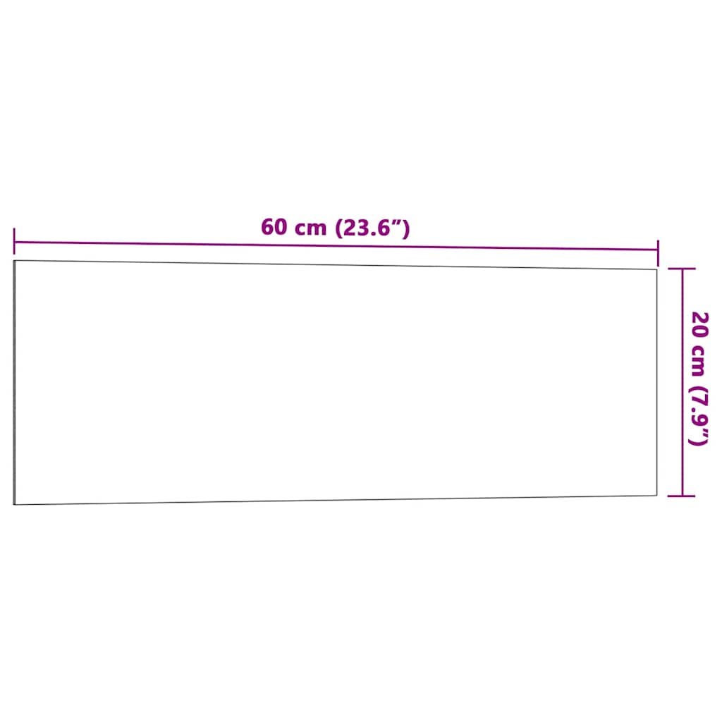 Lavagna Magnetica a Parete Nera 60x20 cm Vetro Temperato 4008616